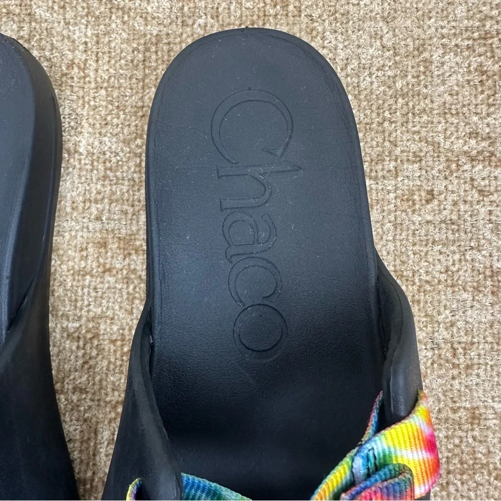 Chaco Kid's Chillos Strappy Black/Tie-Dye Slide/Sandals Size K5